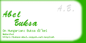 abel buksa business card